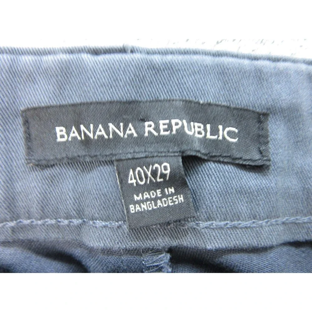 Banana Republic Pants Men Size 40x29 Navy Blue Chino Flat Front Pockets
